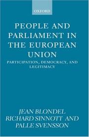 People and Parliament in the European Union by Blondel, Jean