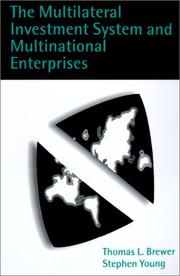 Cover of: The multilateral investment system and multinational enterprises