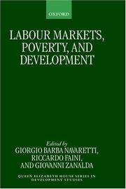 Cover of: Labour markets, poverty, and development