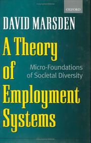 Cover of: A Theory of Employment Systems: Micro-Foundations of Societal Diversity