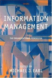 Cover of: Information Management by Michael J. Earl, Michael J. Earl