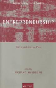 Cover of: Entrepreneurship: The Social Science View (Oxford Management Readers)