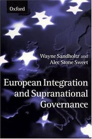 Cover of: European integration and supranational governance