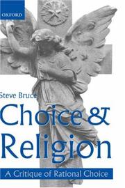 Cover of: Choice and Religion | Steve Bruce