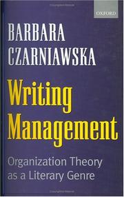 Writing management by Barbara Czarniawska