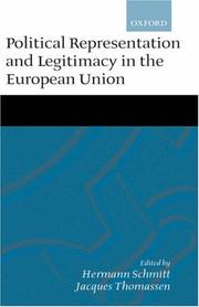 Cover of: Political representation and legitimacy in the European Union