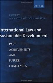 Cover of: International law and sustainable development by edited by Alan Boyle and David Freestone.