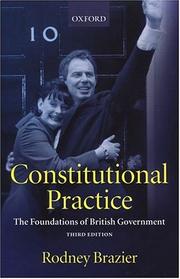 Cover of: Constitutional Practice by Rodney Brazier