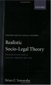 Cover of: Realistic Socio-Legal Theory: Pragmatism and A Social Theory of Law (Oxford Socio-Legal Studies)