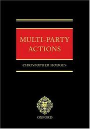 Multi-Party Actions by Christopher Hodges