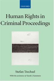 Cover of: Human Rights in Criminal Proceedings (Collected Courses of the Academy of European Law, 4)