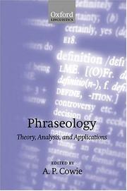 Cover of: Phraseology by A. P. Cowie