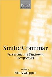 Cover of: Sinitic Grammar by Hilary Chappell