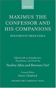Cover of: Maximus the Confessor and his Companions | 