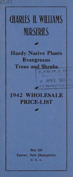 Hardy native plants, evergreens, trees and shrubs by Charles H. Williams Nurseries