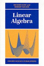 Cover of: Linear algebra by Richard Kaye