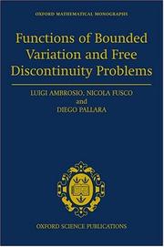 Cover of: Functions of Bounded Variation and Free Discontinuity Problems (Oxford Mathematical Monographs)