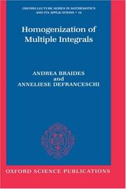 Cover of: Homogenization of multiple integrals