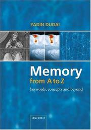 Cover of: Memory from A to Z by Yadin Dudai