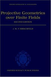 Cover of: Projective geometries over finite fields