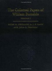 Cover of: The Collected Papers of William Burnside: 2-Volume Set (Mathematics)