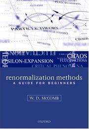 Cover of: Renormalization methods by W. D. McComb