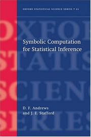 Cover of: Symbolic Computation for Statistical Inference (Oxford Statistical Science Series) | D. F. Andrews