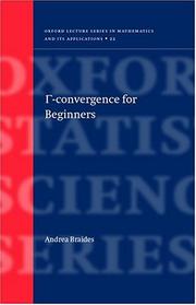 Cover of: Gamma-convergence for Beginners