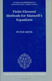 Cover of: Finite element methods for Maxwell's equations by Monk, Peter Ph.D.