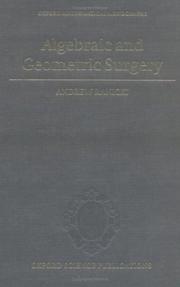 Cover of: Algebraic and Geometric Surgery (Oxford Mathematical Monographs) by Andrew Ranicki