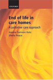 Cover of: End of life in care homes: a palliative approach