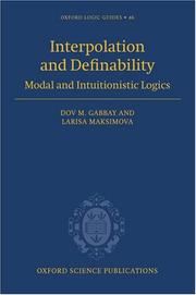 Interpolation and definability by Dov M. Gabbay