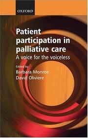 Cover of: Patient participation in palliative care: a voice for the voiceless