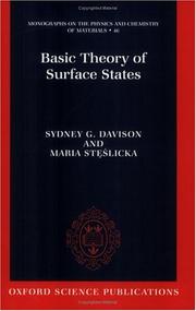 Basic theory of surface states by Sydney G. Davison
