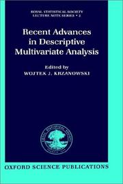 Cover of: Recent advances in descriptive multivariate analysis