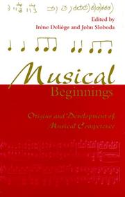 Cover of: Musical beginnings: origins and development of musical competence