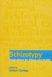 Cover of: Schizotypy by edited by Gordon Claridge.