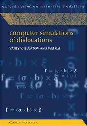 Cover of: Computer Simulations of Dislocations (Oxford Series on Materials Modelling)