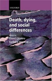 Cover of: Death, dying and social differences