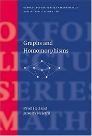Cover of: Graphs and homomorphisms by Pavol Hell