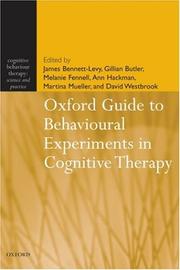 Cover of: Oxford guide to behavioural experiments in cognitive therapy