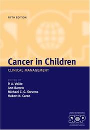 Cover of: Cancer in Children: Clinical Management (Oxford Medical Publications)
