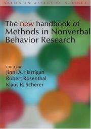 Cover of: The new handbook of methods in nonverbal behavior research