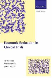 Economic evaluation in clinical trials by Henry A Glick, Jalpa A Doshi, Seema S Sonnad, Daniel Polsky