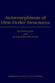 Cover of: Automorphisms of first-order structures by edited by Richard Kaye and Dugald Macpherson.