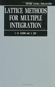 Cover of: Lattice methods for multiple integration