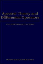 Spectral theory and differential operators by D. E. Edmunds