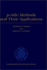 Cover of: P-adic methods and their applications | 
