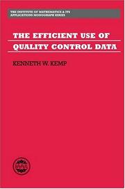 Cover of: The Efficient Use of Quality Control Data (Ima Monograph Series, 4)