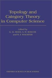 Cover of: Topology and category theory in computer science